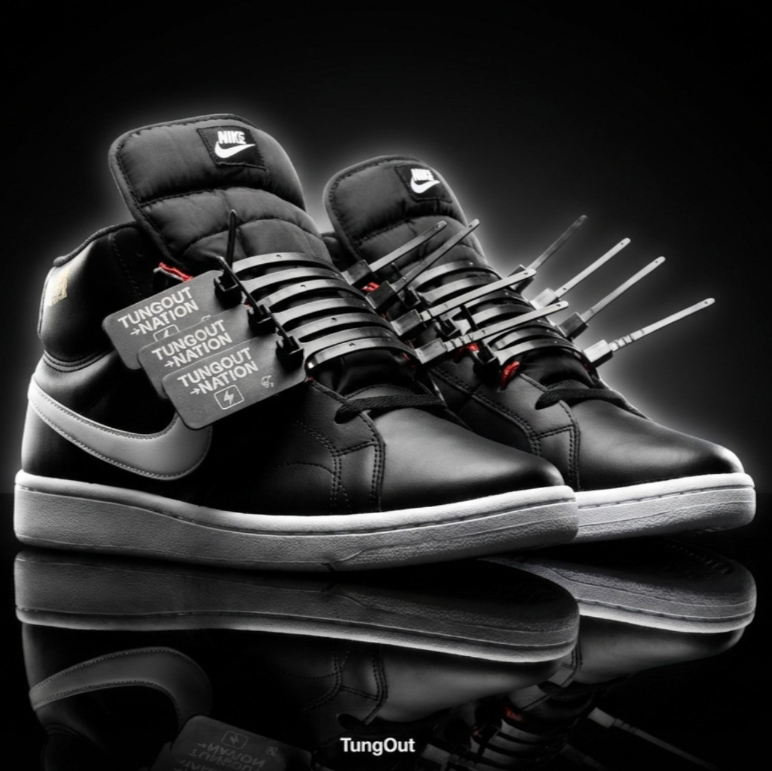 Core Black — Full TungOut silhouette transformation.