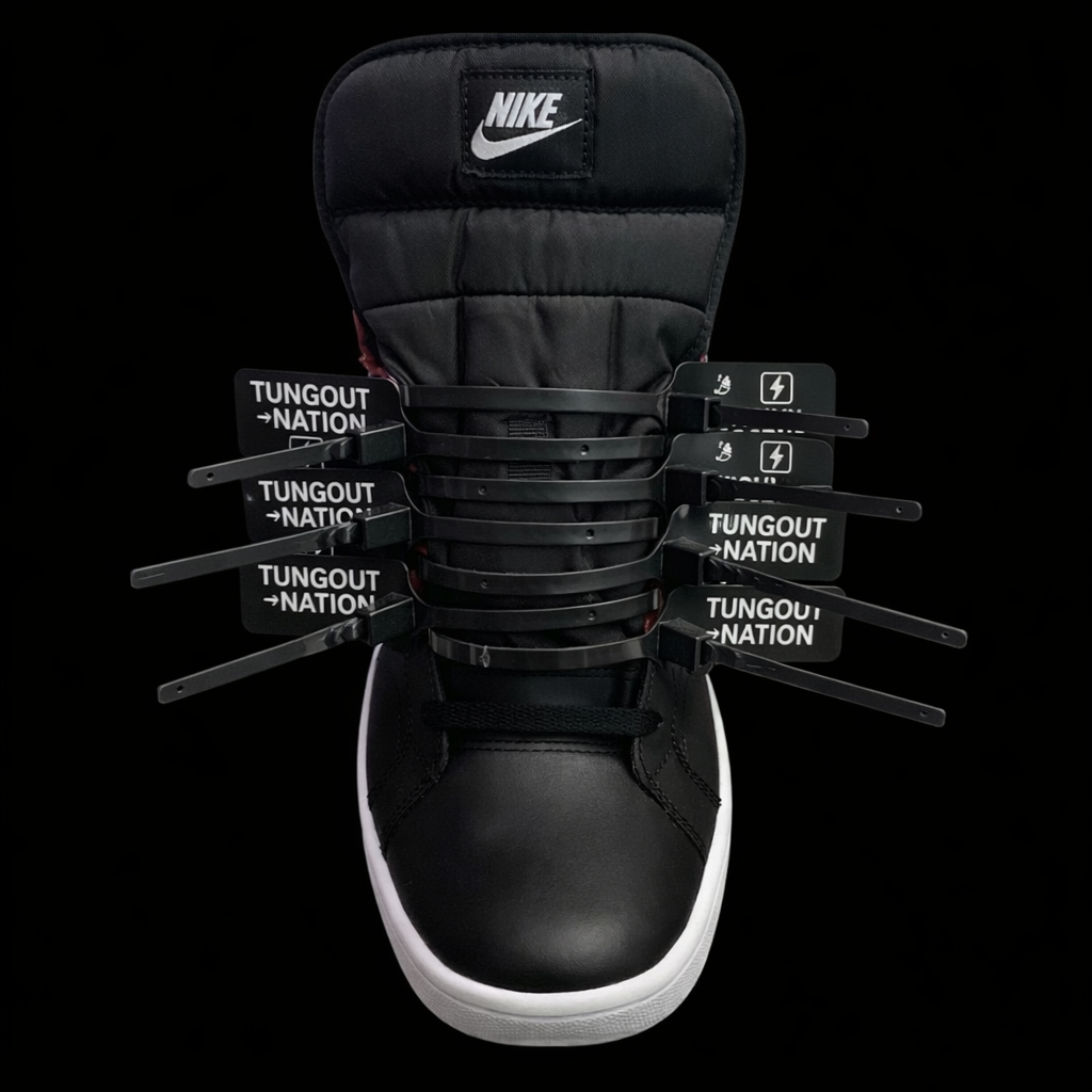 Core Black — Full TungOut silhouette transformation.